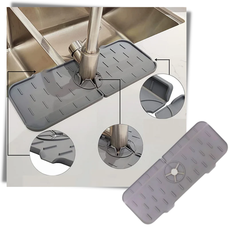Tapis en silicone anti-éclaboussures pour évier