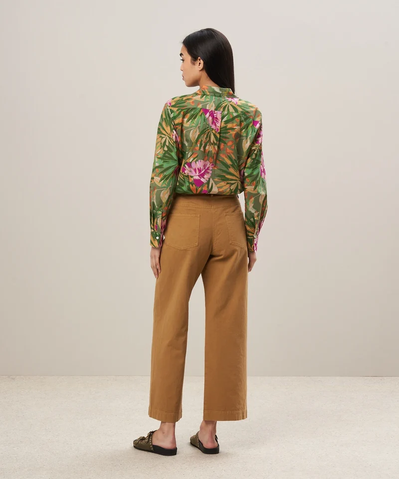 Hartford Pantalon Paradis en Lin Cappuccino