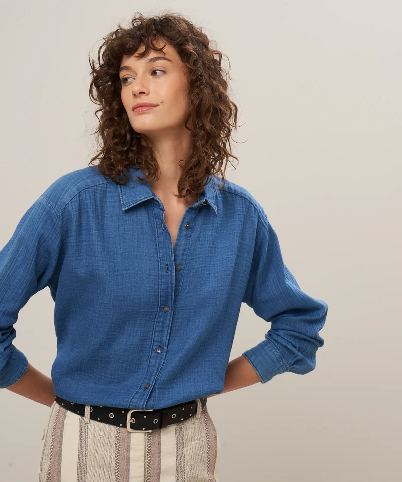 Hartford Chemise Cinema Bleu Indigo