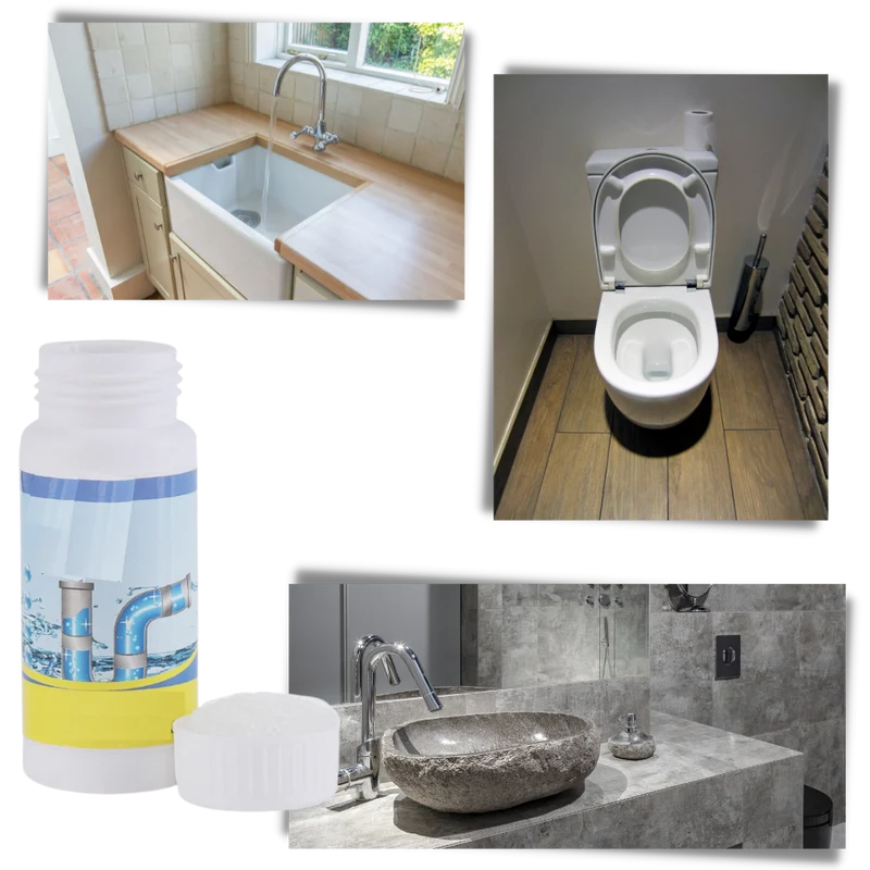 Poudre de nettoyage pour éviers et canalisations