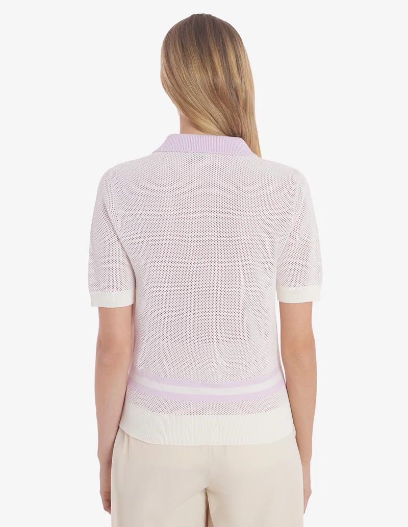 Maison Kitsuné Polo Flash Fox Mesh Lilac