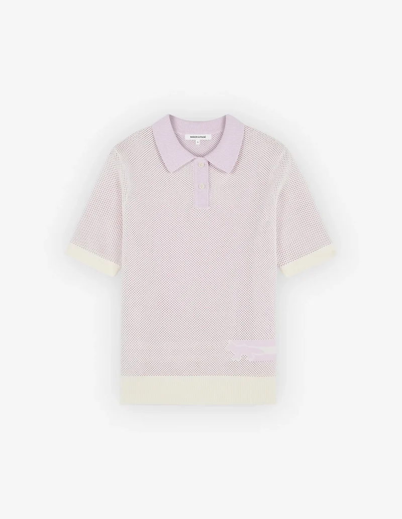 Maison Kitsuné Polo Flash Fox Mesh Lilac