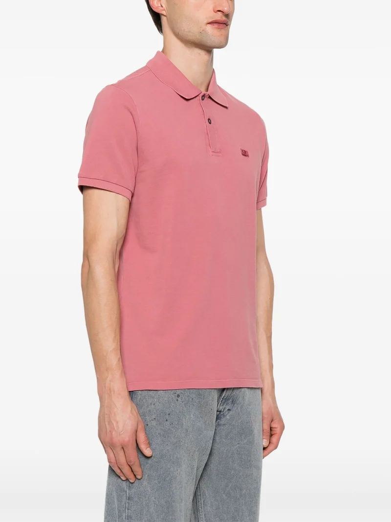 C.P. Company Polo Logo Brodé Red bud