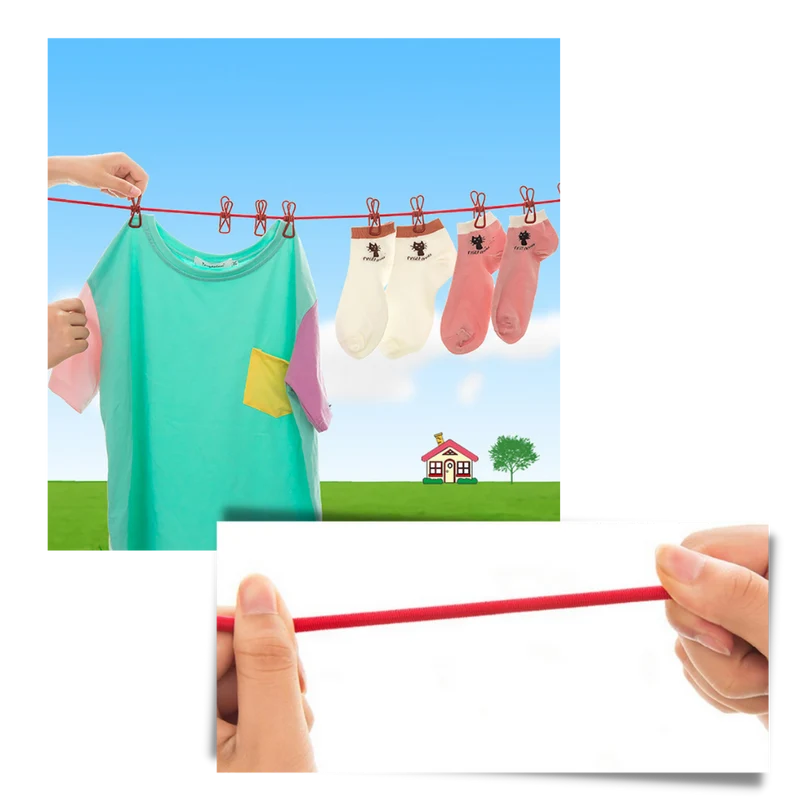 Corde à linge de camping extensible (4m)