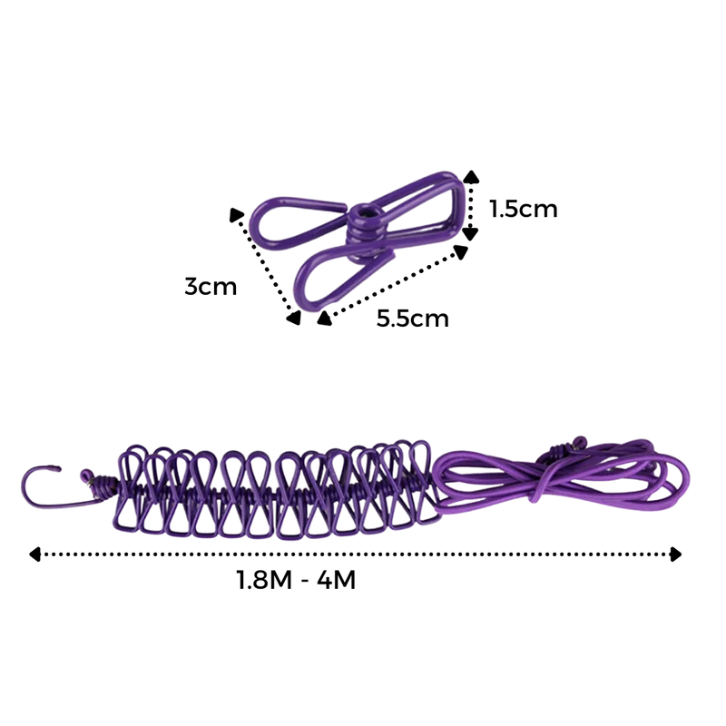 Corde à linge de camping extensible (4m)