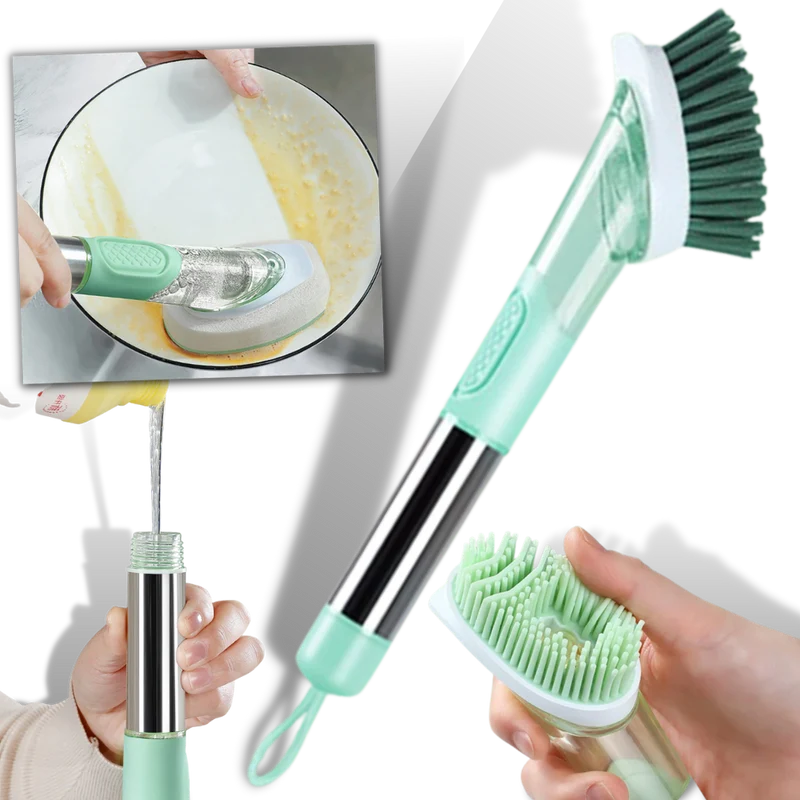 Brosse de vaisselle avec distributeur de savon