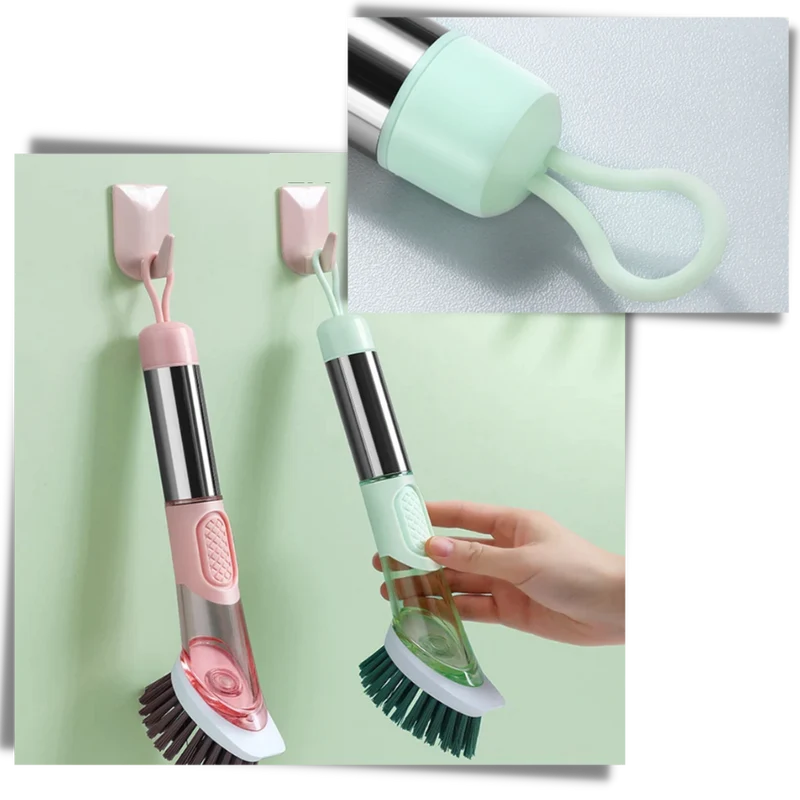 Brosse de vaisselle avec distributeur de savon