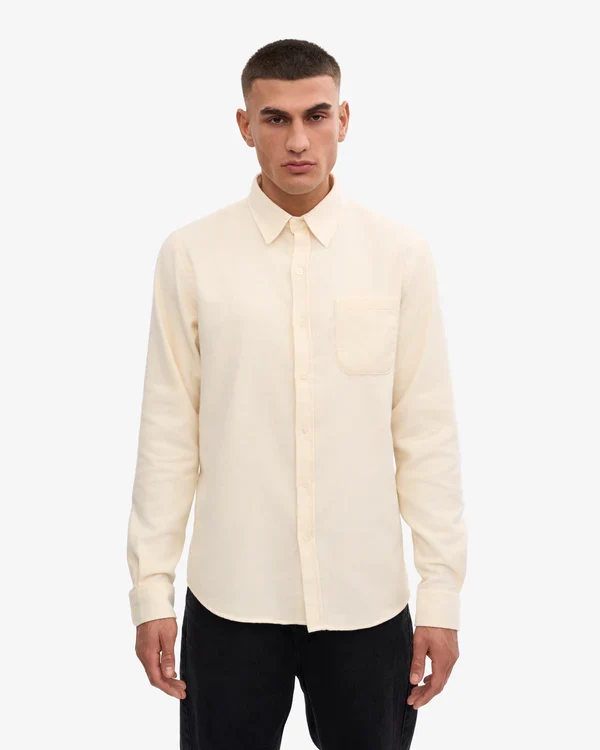 Colorful Standard Chemise Flannel Organic Ivory white