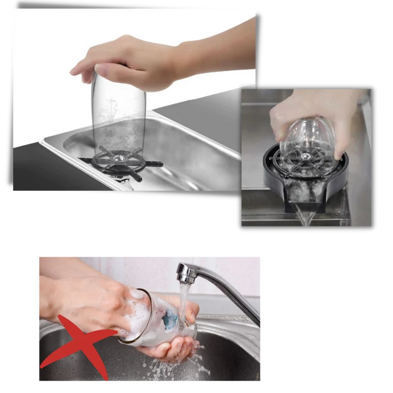 Laveuse et rinceuse automatique de verres