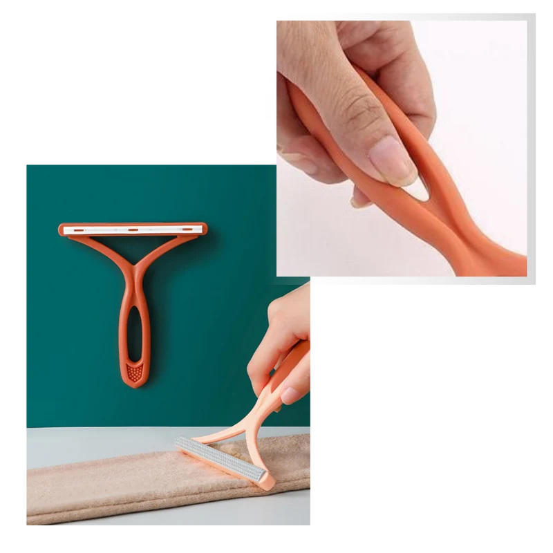 2 pièces de rasoir manuel anti-bouloche à double face pour vêtements