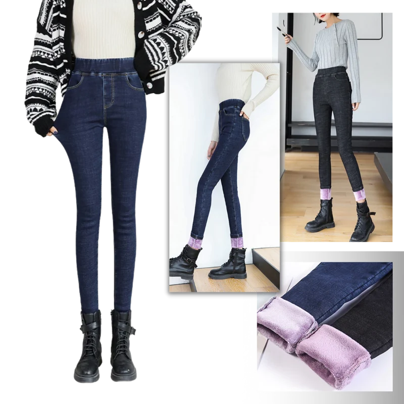 Jegging en laine polaire thermique pour femmes