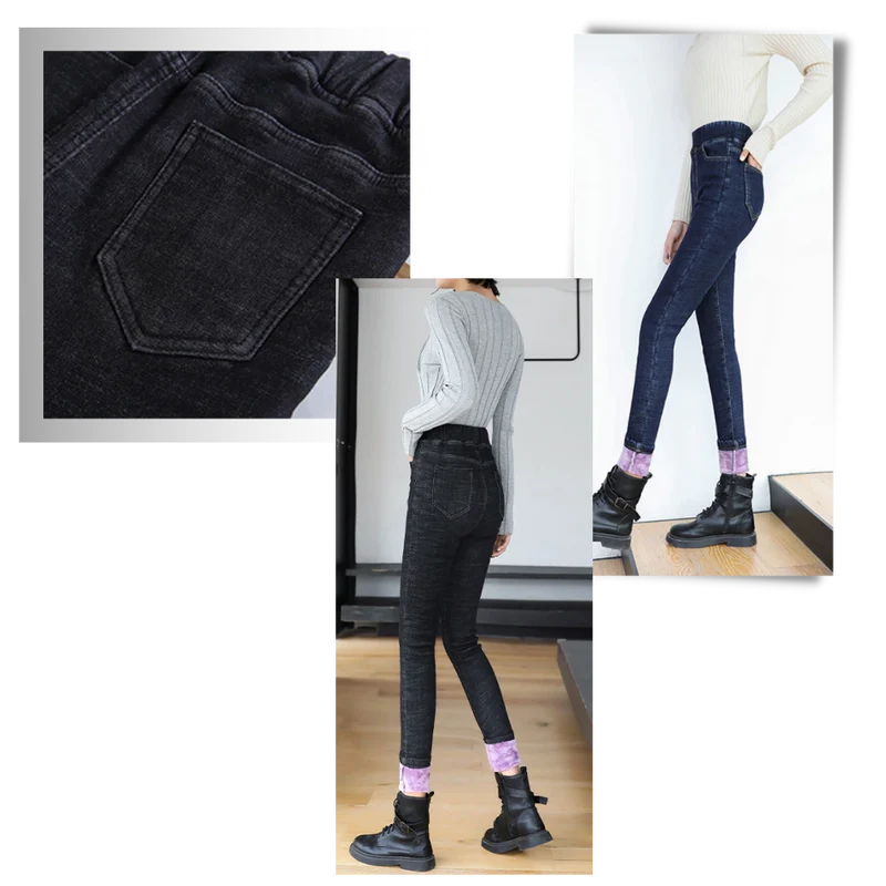 Jegging en laine polaire thermique pour femmes