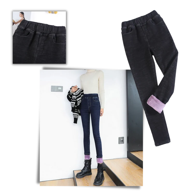 Jegging en laine polaire thermique pour femmes