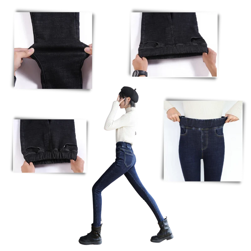 Jegging en laine polaire thermique pour femmes