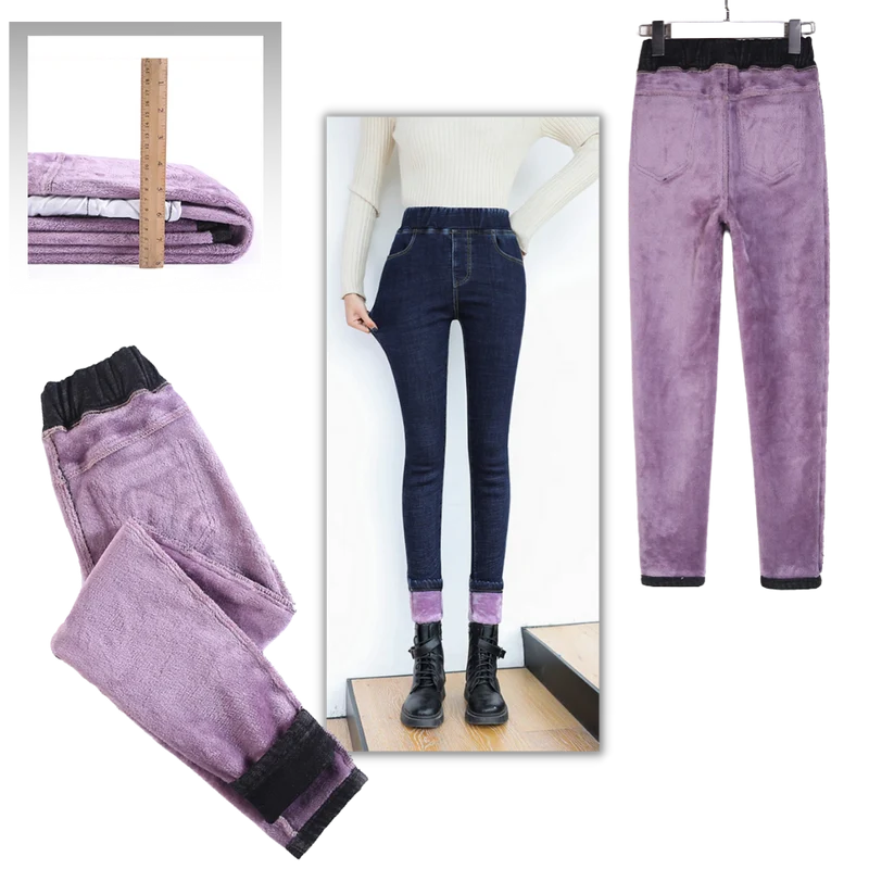 Jegging en laine polaire thermique pour femmes