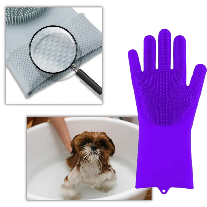 Gants de vaisselle en silicone à usages multiples