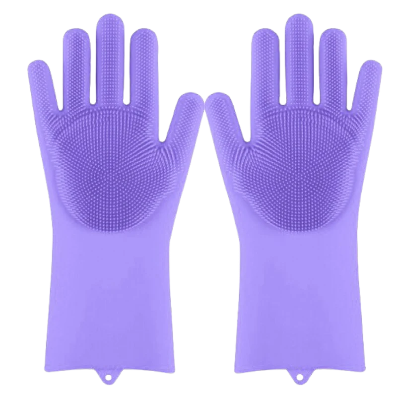 Gants de vaisselle en silicone à usages multiples