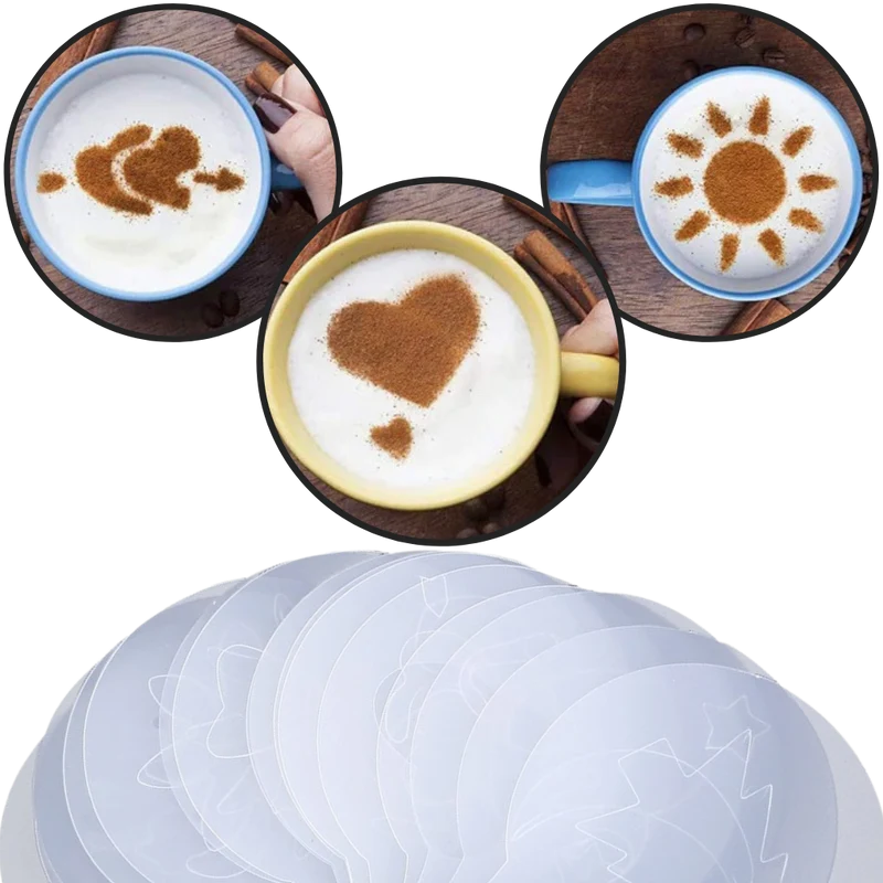 Pochoirs à café (16 pièces)