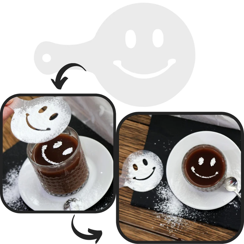 Pochoirs à café (16 pièces)