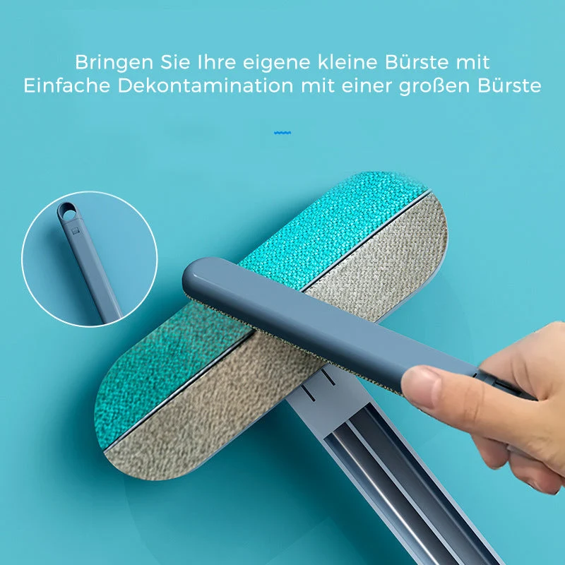 Tierhaarentferner Bürste doppelseitig | Für Kleidung, Sofa, Teppich & Autositz | Wiederverwendbar, fusselfrei | Mikroborsten
