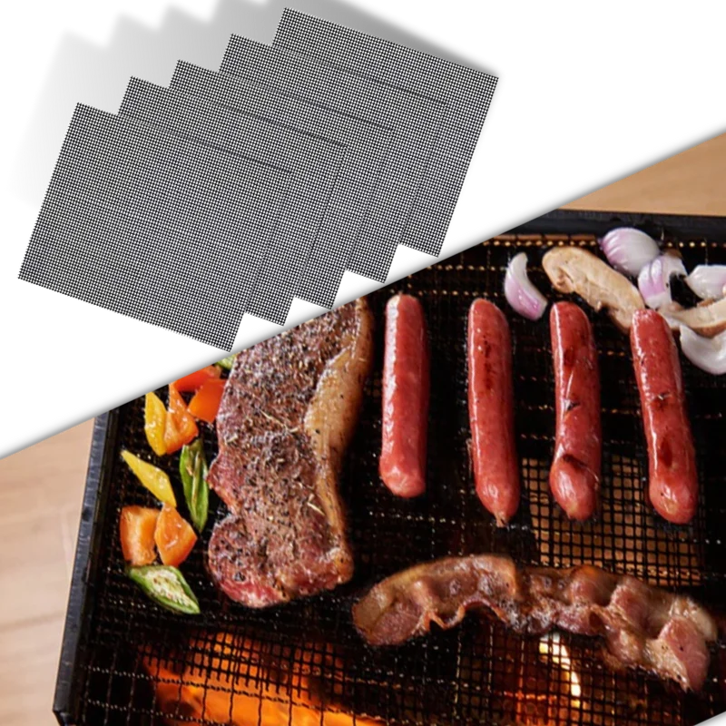 Grilles de cuisson anti-adhésives pour barbecue (5pcs)