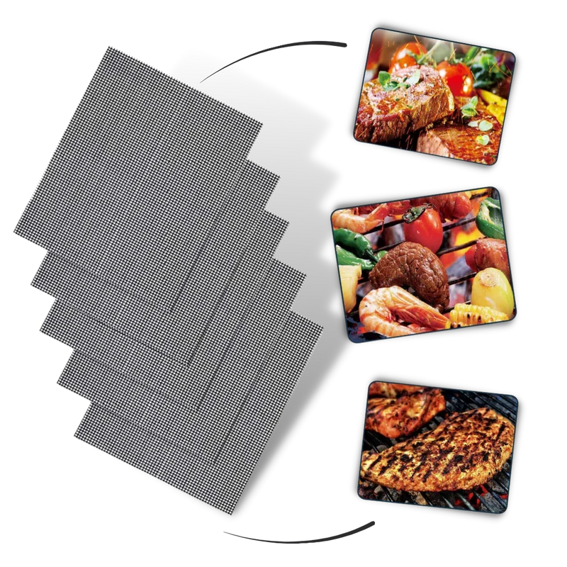 Grilles de cuisson anti-adhésives pour barbecue (5pcs)