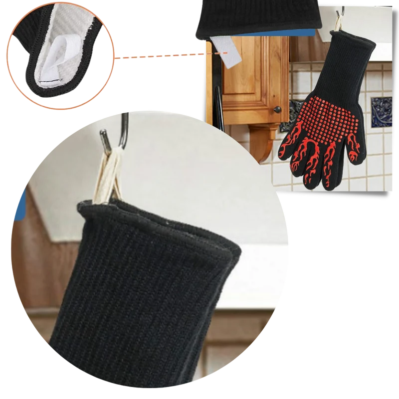 Gants pour barbecue résistant à la chaleur (1 paire)