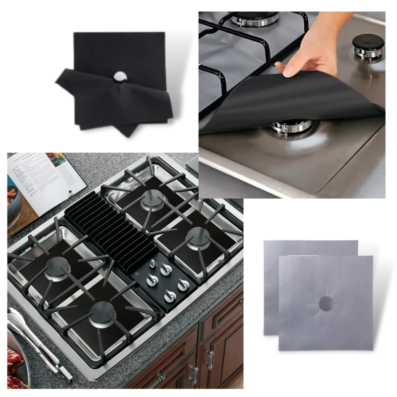 Couverture de protection pour cuisinière à gaz (lot de 2)