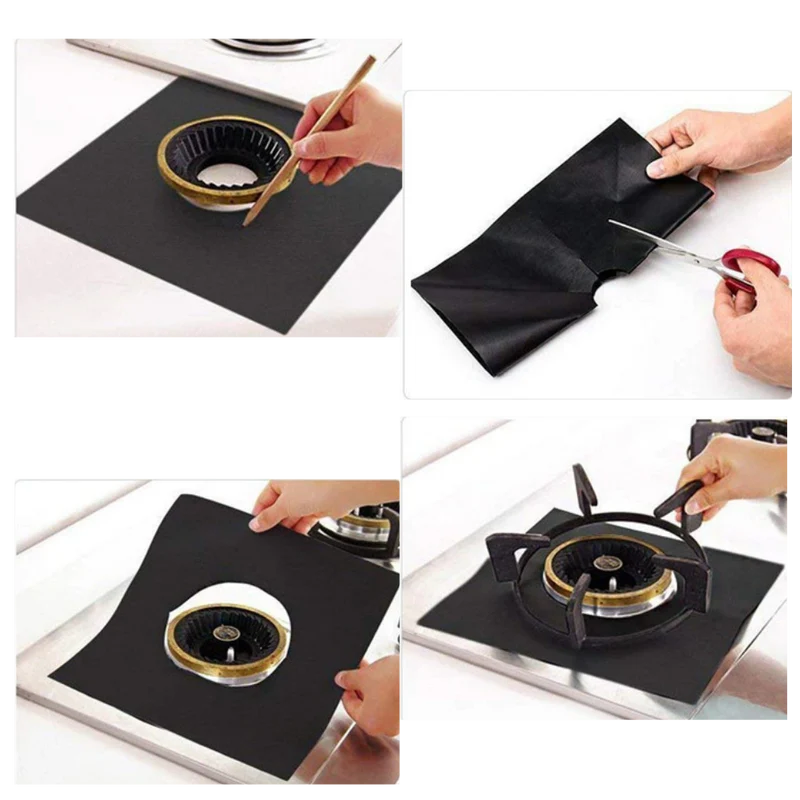 Couverture de protection pour cuisinière à gaz (lot de 2)