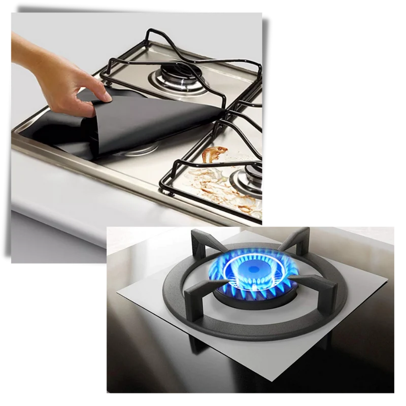 Couverture de protection pour cuisinière à gaz (lot de 2)