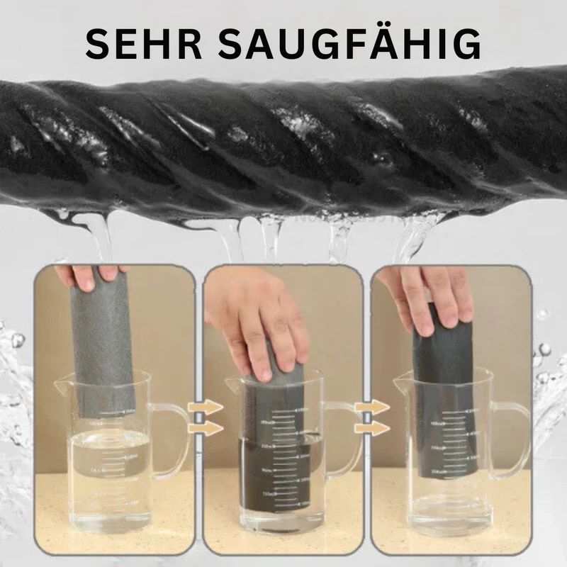 Mikrofaser Reinigungstücher 20×30 cm | Kratzfrei, saugstark & wiederverwendbar | Für Fenster, Möbel, Auto & Küche, Grau
