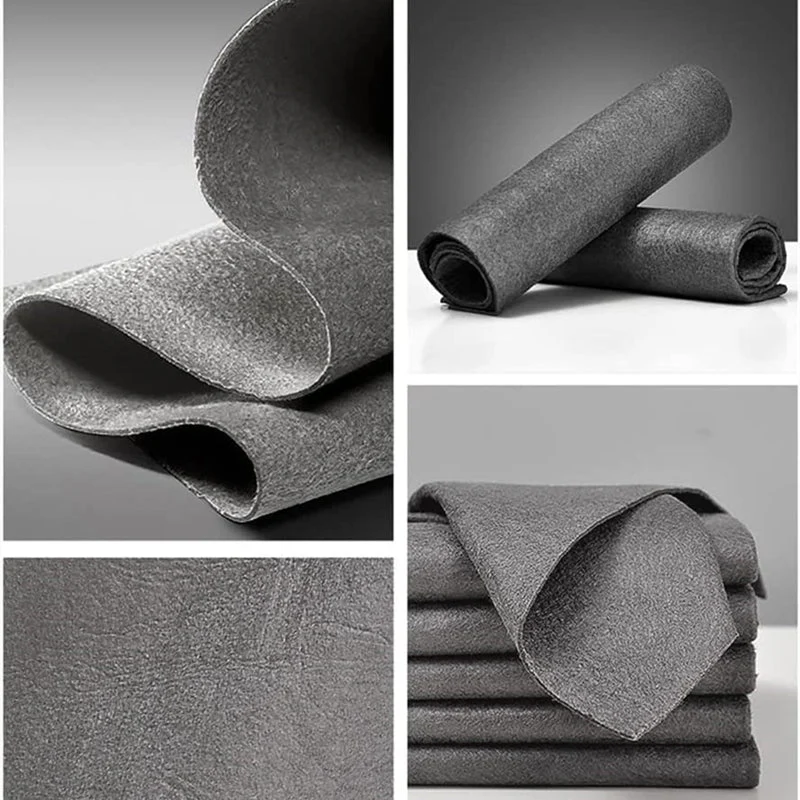 Mikrofaser Reinigungstücher 20×30 cm | Kratzfrei, saugstark & wiederverwendbar | Für Fenster, Möbel, Auto & Küche, Grau