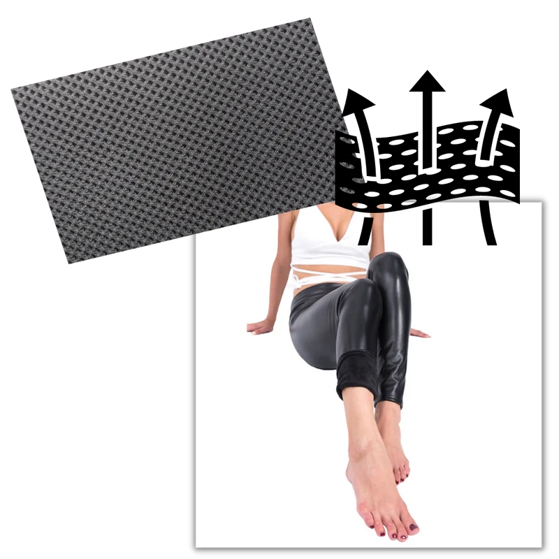 Pantalon en cuir artificiel à taille haute