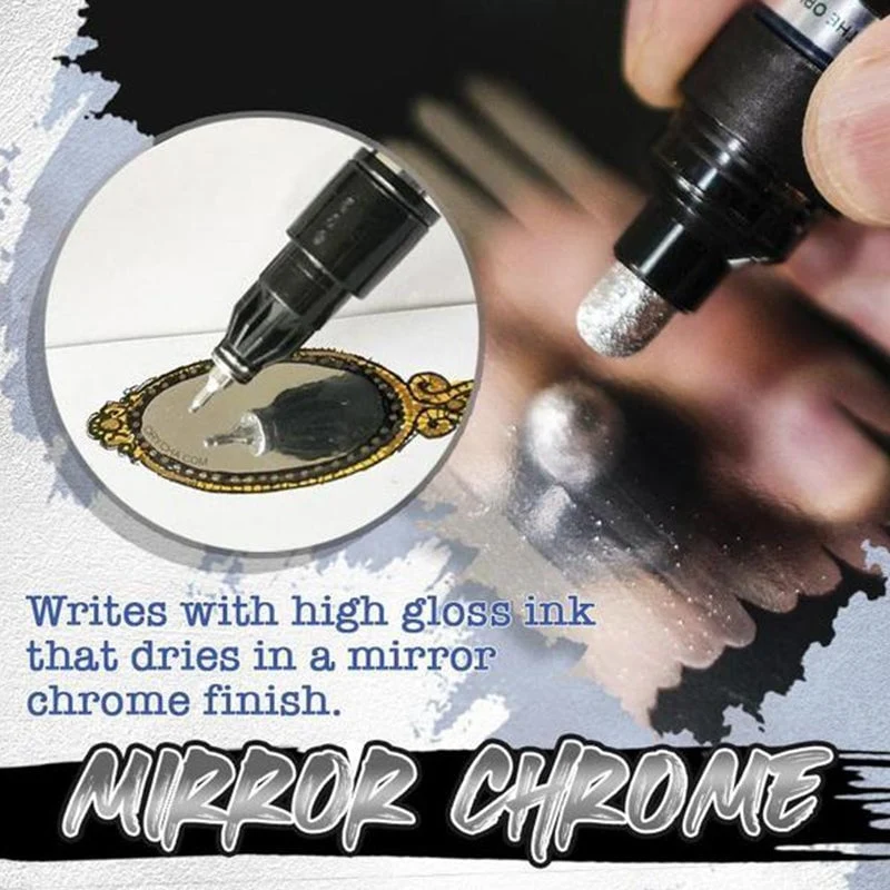 Chrom Marker Stift metallisch für Glas & Kunststoff | Spiegelglanz, kratzfest & UV-beständig | 0,7/1,0/3,0 mm