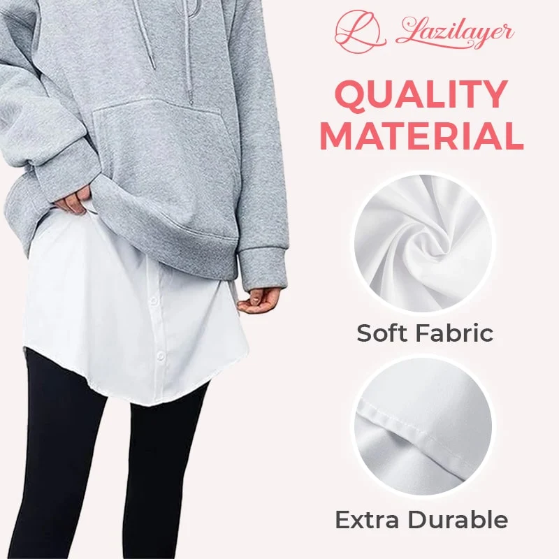 Lagenlook Einsatz Damen verstellbarer Bund | Shirt- & Blusenverlängerung | 9 Designs: Kariert, Gestreift, Spitze