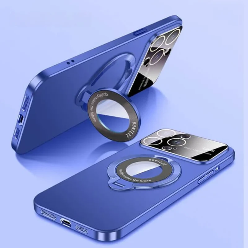 MagSafe Handyhülle mit Ständer | Stoßfest & Matt Finish | 15W Magnetisches Schnellladen | iPhone kompatibel