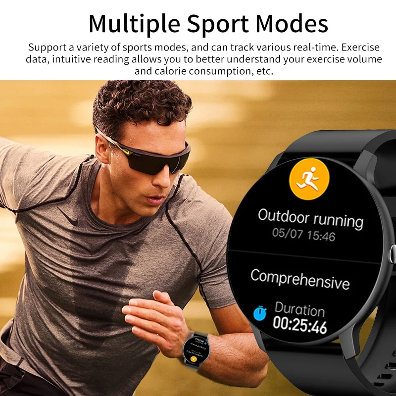 Pylomo GIZE Smartwatch | Multisport-Tracking | Wetteranzeige | Lange Akkulaufzeit | IP67 Wasserdicht