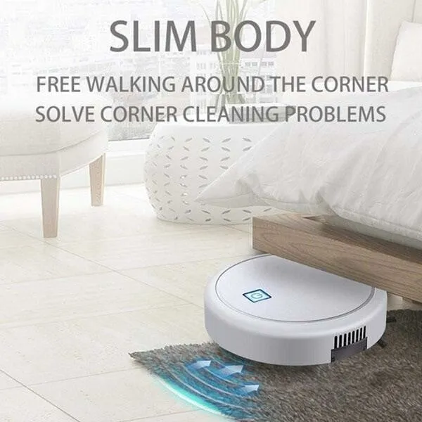 3-in-1 Staubsaugerroboter mit Wischfunktion | Saugen, Kehren & Wischen | Leise <60 dB, Sensor-Navigation | Für Hartböden & Teppich