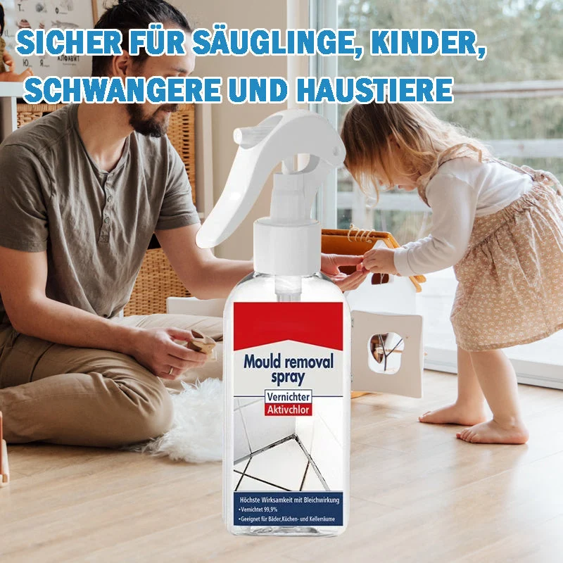 Schimmelentferner Spray | Flüssiger Reiniger für Wände, Fugen, Silikon und Tapeten im Innen- und Außenbereich