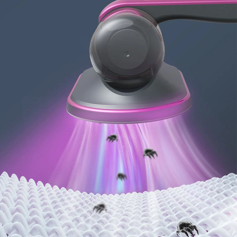 Kabelloser Matratzenreiniger | 10000 Pa Bettsauger mit UV-C-Licht, Vibration und 185-ml-Staubbehälter