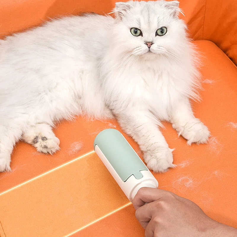 Wiederverwendbare Fusselrolle für Tierhaare ohne Papier | mit Sammelkammer | entfernt Haare von Sofa, Kleidung & Auto | 98 g