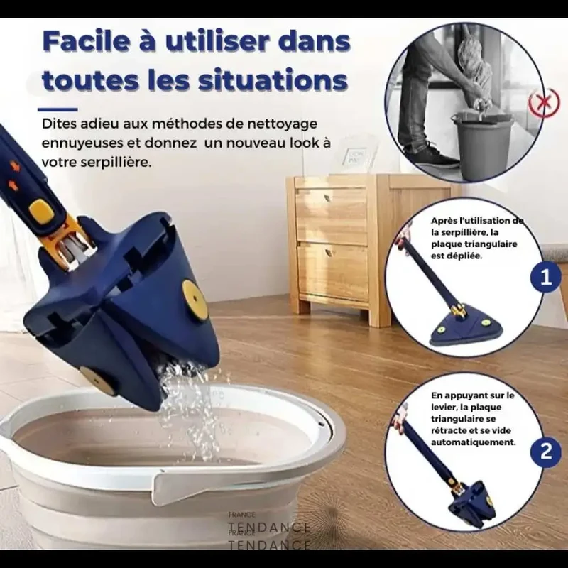 Cleaner+ Pro™ | Balai Nettoyant Rotatif À 360°