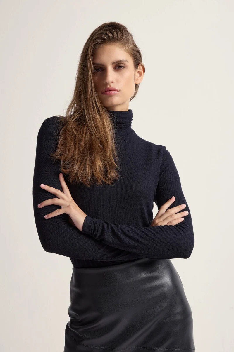 Bruuns Bazaar - Angelabb Roll Neck Bbw1070n - Dark Brown