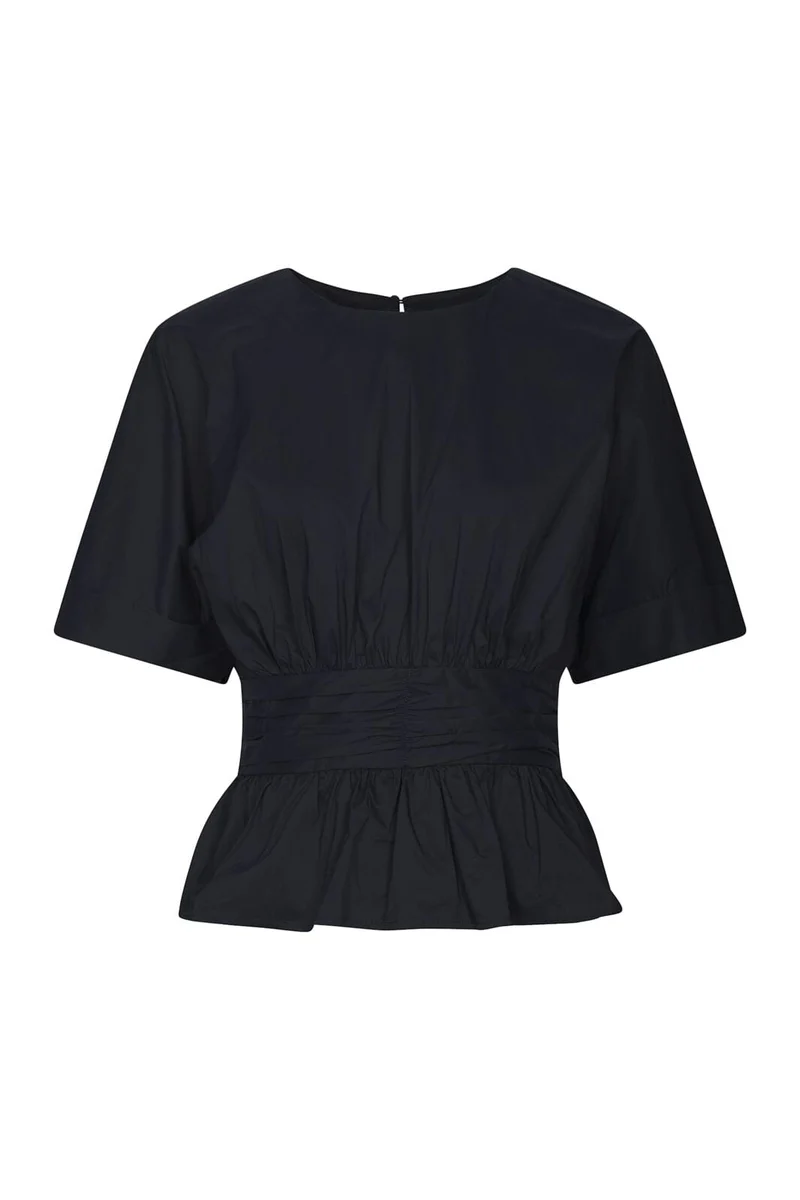 Neo Noir - Annegret Poplin Blouse 162365 - 141 - Navy