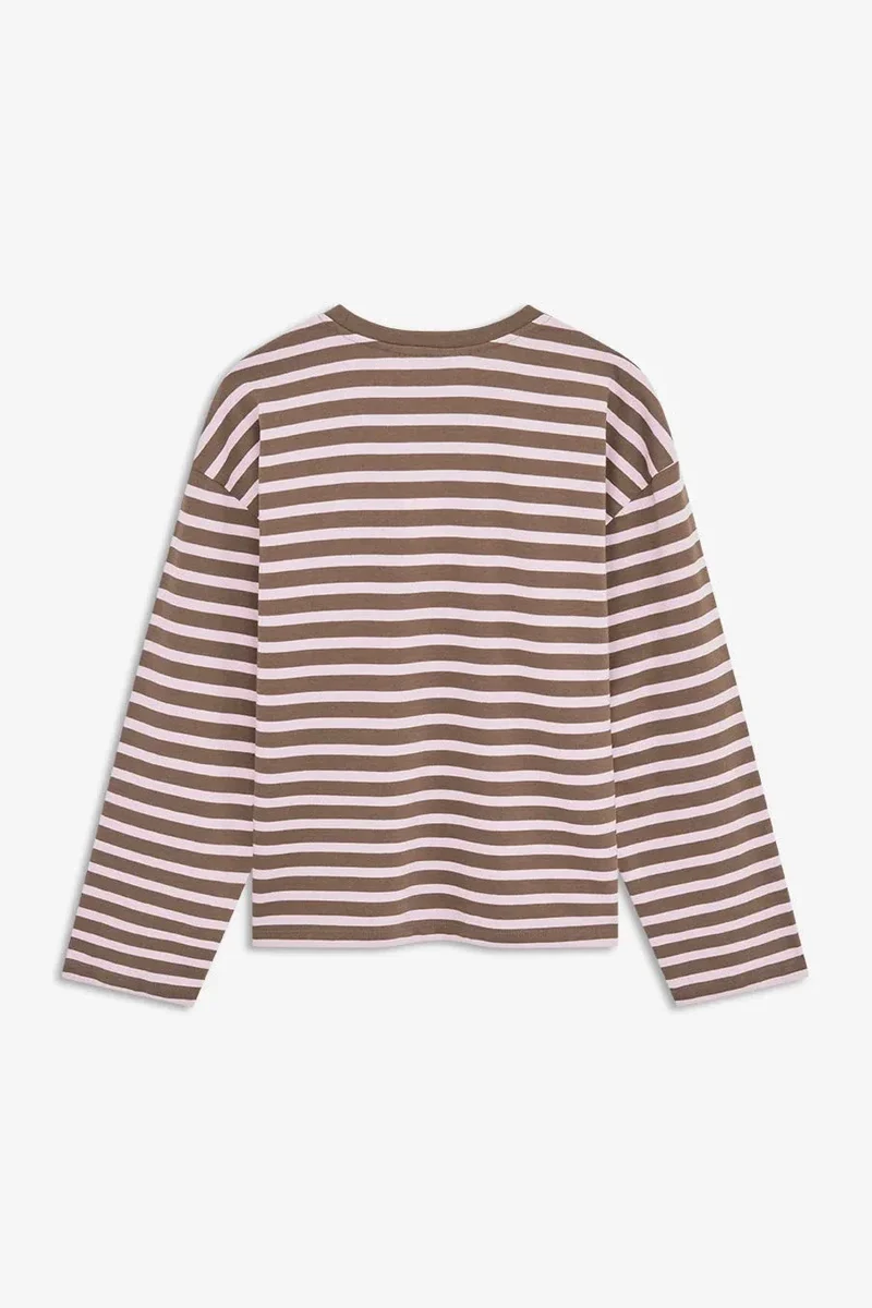 ModströM - Taimmd Stripe Ls T-Shirt 59970 - 11211 - Brown Blossom Stripe
