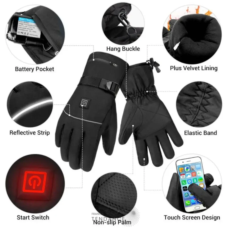 Gants électriques Chauffants Iwarm+™ | Double Batterie Lithium Intégrée
