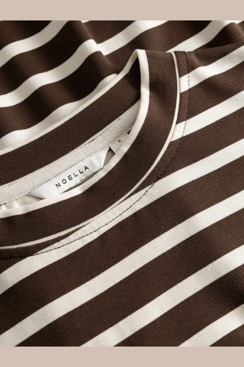 Noella - N-Maple Ls T-Shirt 17260001 - 450 - Eton Brown Ivory Stripe