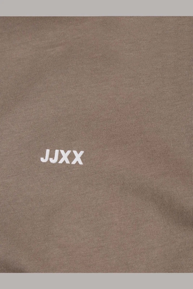 Jjxx - Jxandrea Loose Ss Logo Tee - 3861159 Brindle White Logo