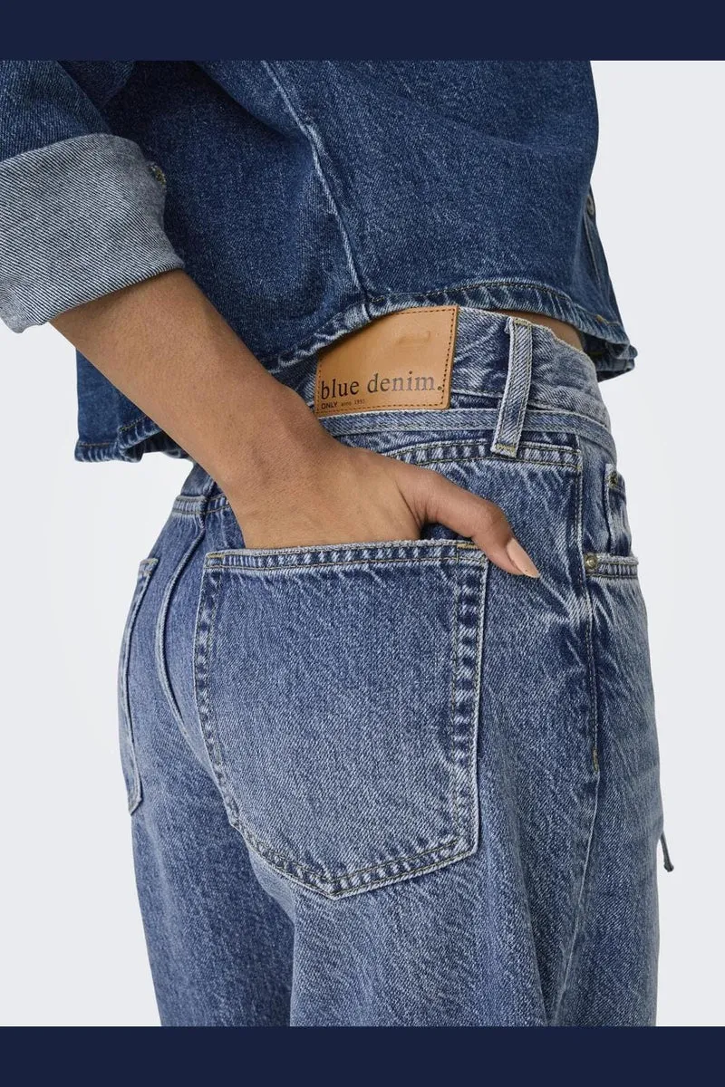 Only - Onlgianna Straight Dot596 - 4526764 Medium Blue Denim