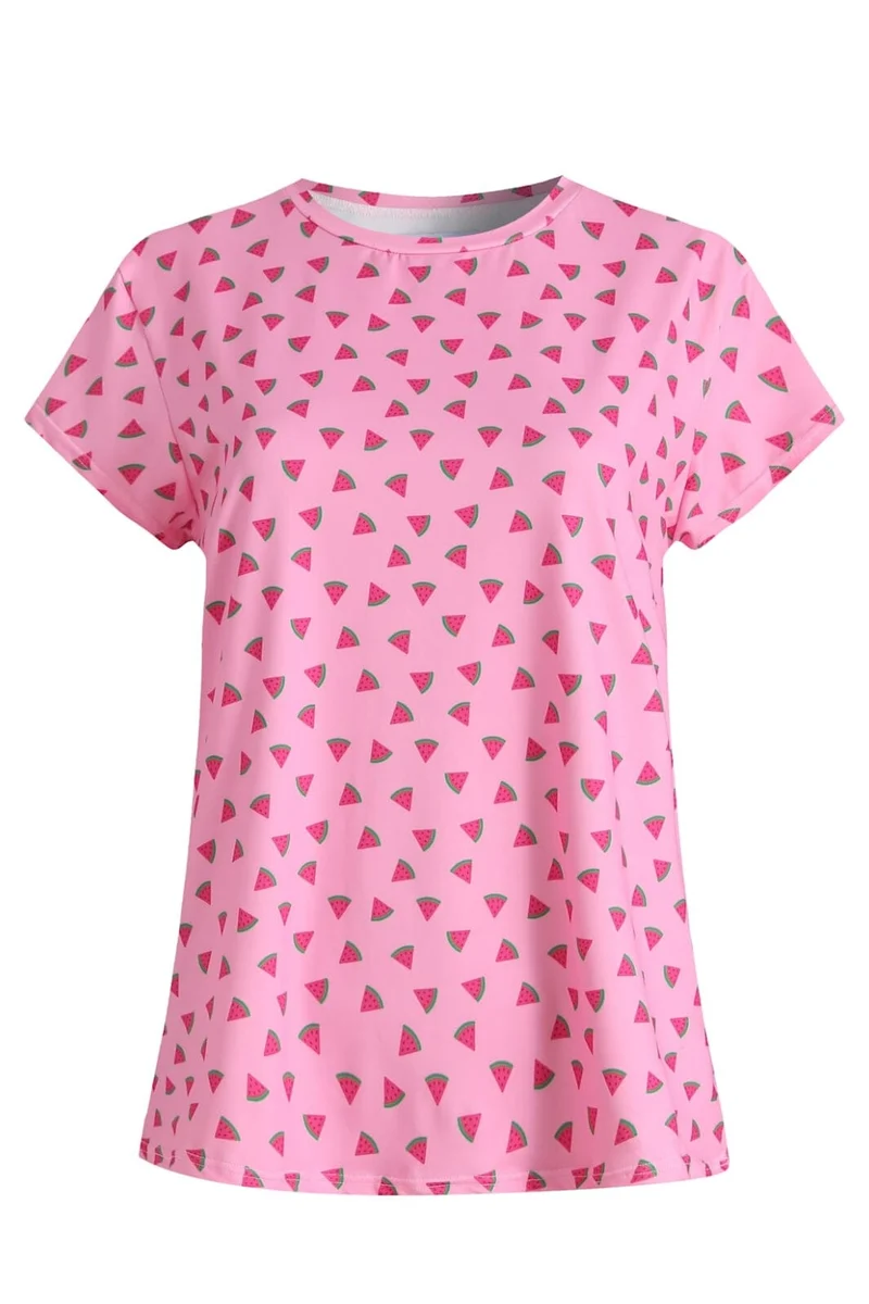 Liberte - Alma-U-Tshirt 9581 - Pink Watermelon